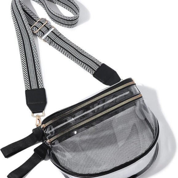Handbags - Clear Crossbody Bag Women Waterproof PVC Stadium Approved Large Capacity